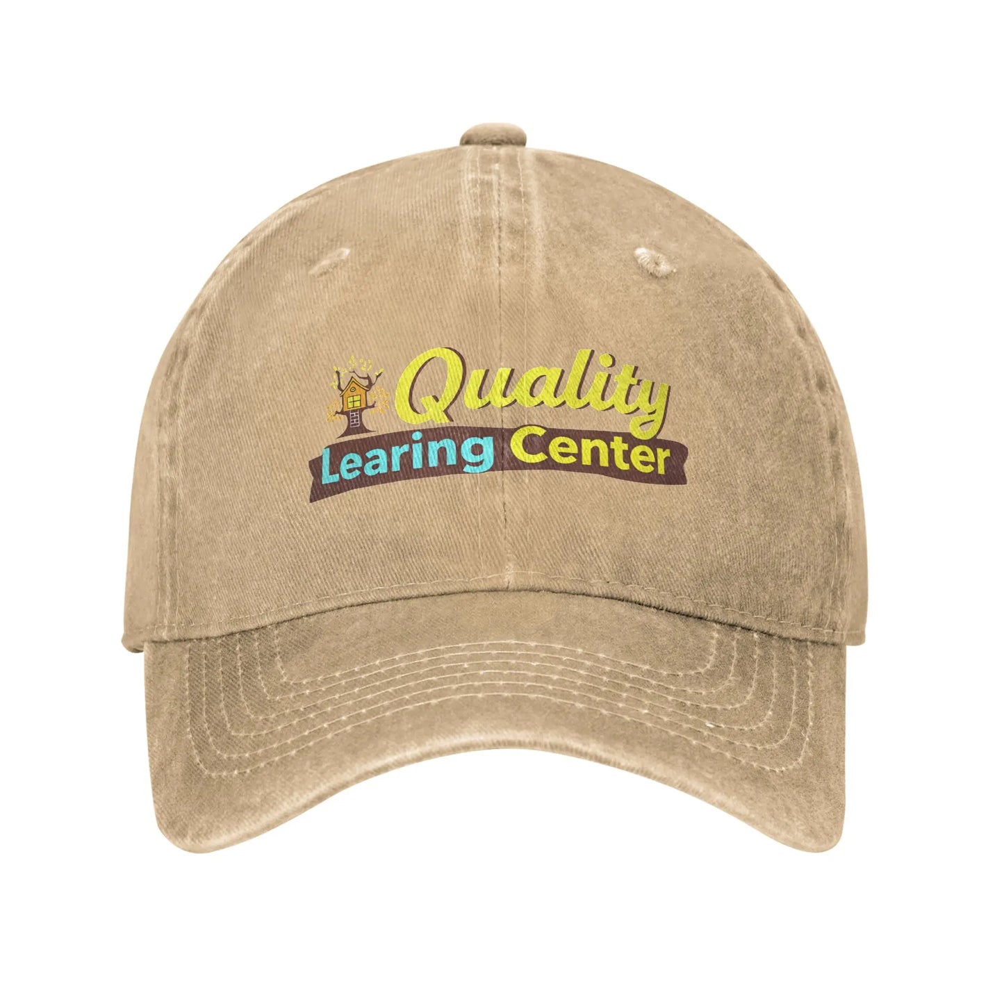 Quality Learning Center Distressed Denim Retro Baseball Cap