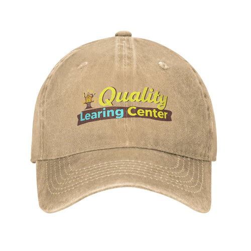 Quality Learning Center Distressed Denim Retro Baseball Cap