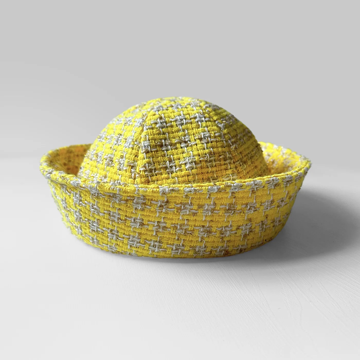 Plaid Turned-Brim Bucket Hat