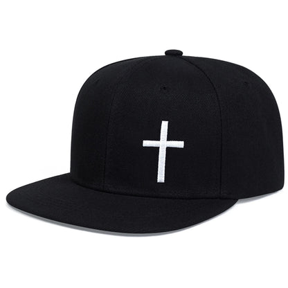 Unisex Cross Embroidery Hip-hop Hats