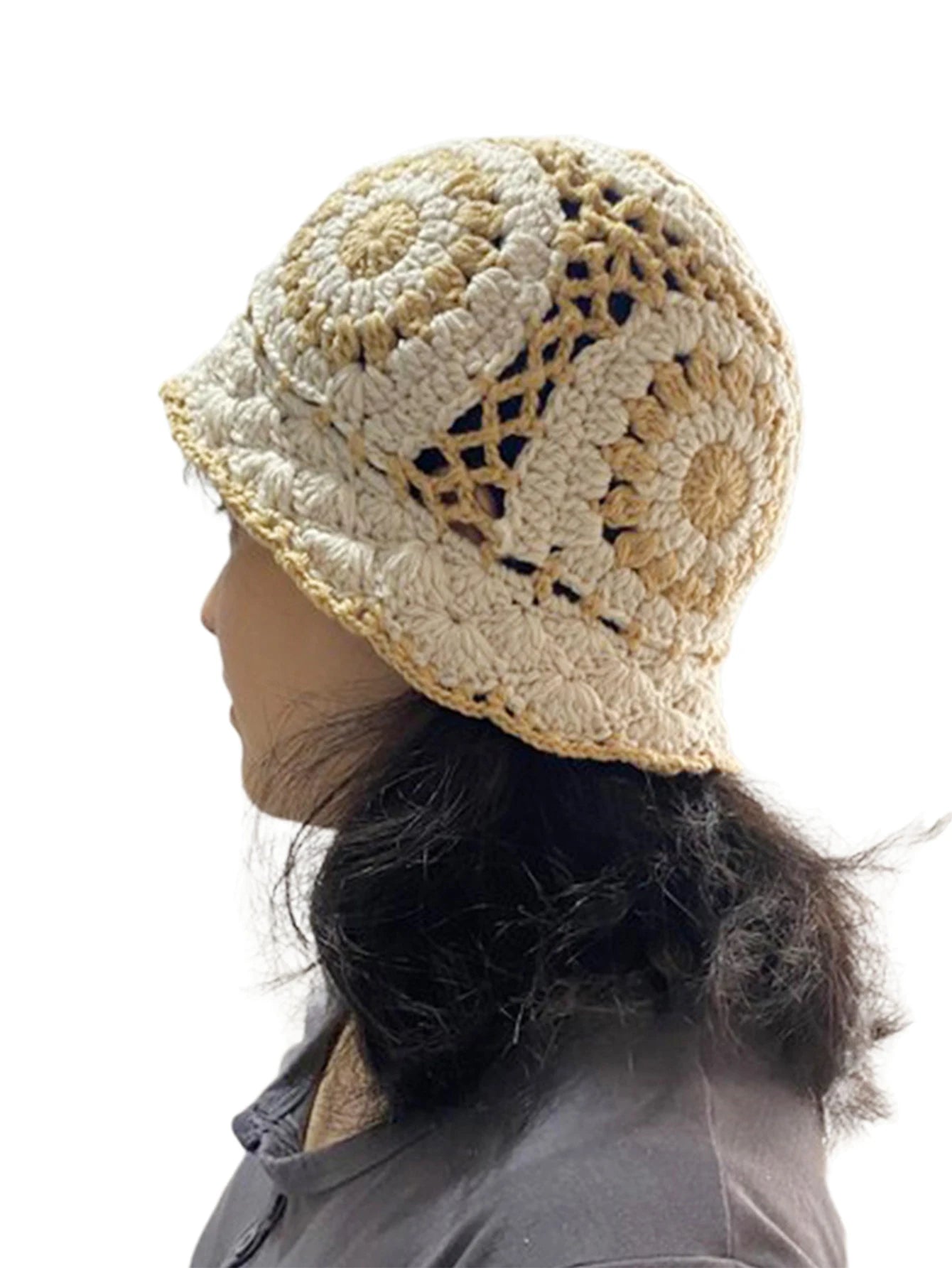 Handmade Crochet Hollow Korean Fashion Bucket Hat