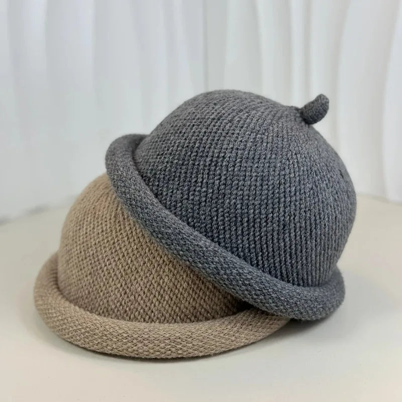 Japanese Knitted Melon Skin Bucket Hat
