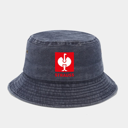 Printed Washed Retro Sunshade Fisherman Hat