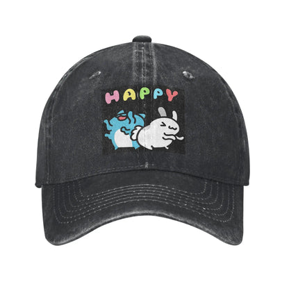 Bugcat Capoo Washed Denim Adjustable Baseball Cap