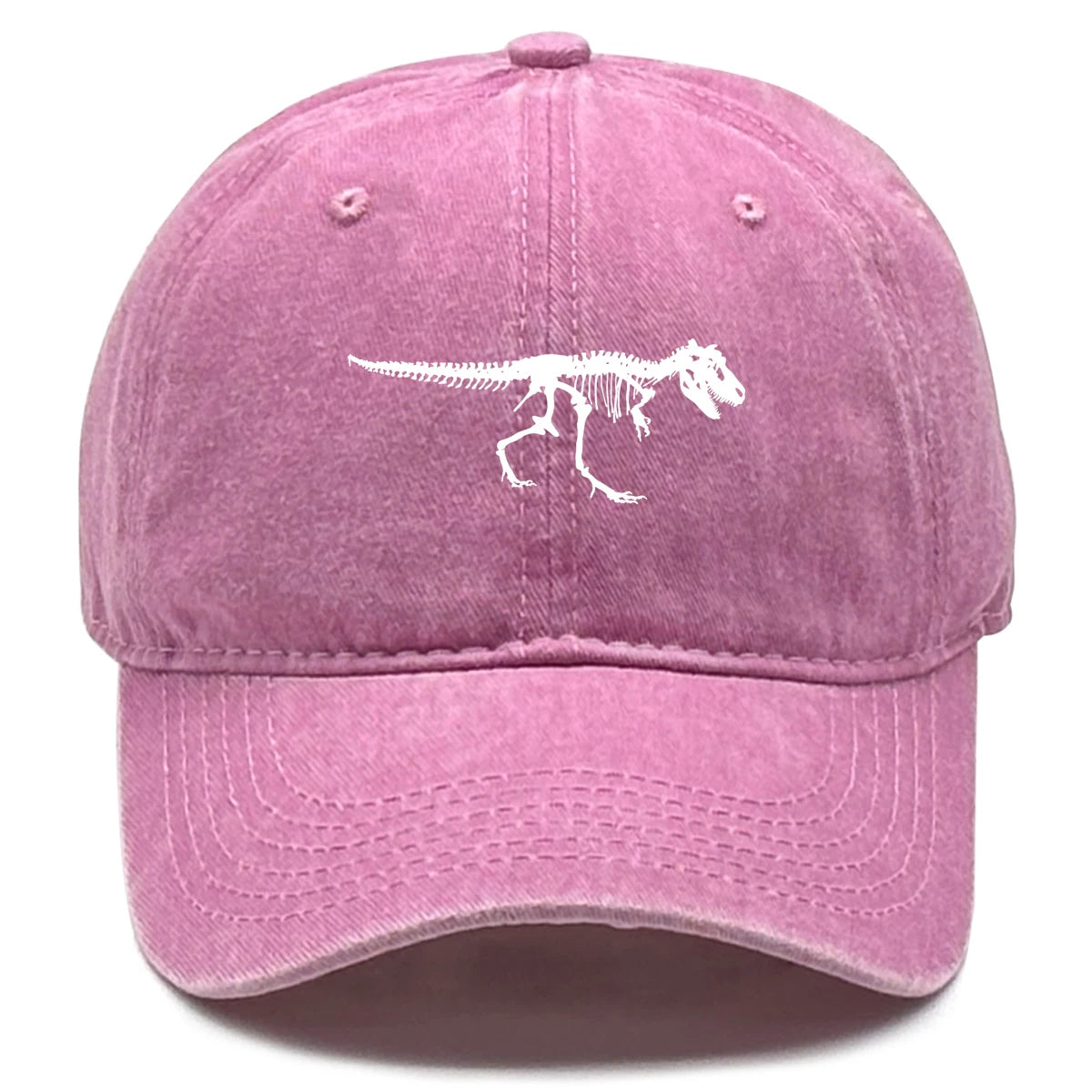 Skeleton Dinosaur Print Retro Adjustable Baseball Cap