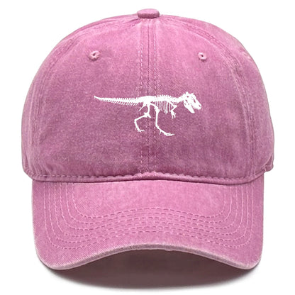Skeleton Dinosaur Print Retro Adjustable Baseball Cap