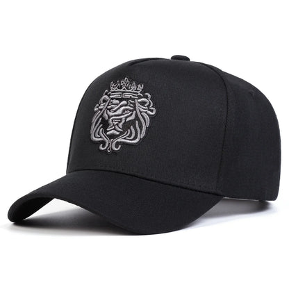 Unisex Crown Lion Embroidery Baseball Caps