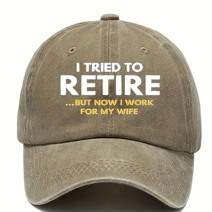 Retired Life Humorous Vintage Cotton Baseball Cap