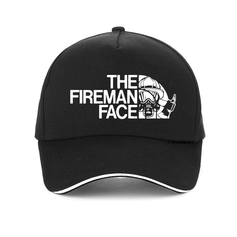 Funny Firefighter Face Adjustable Dad Baseball Cap