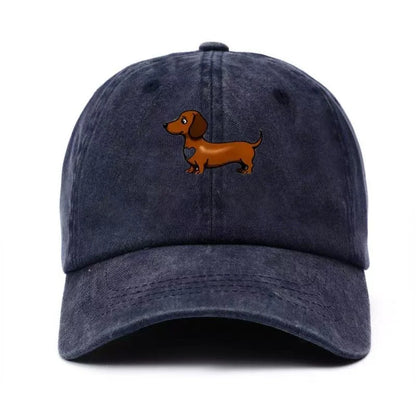 Cute Sausage Dog Printed Adjustable Baseball Cap