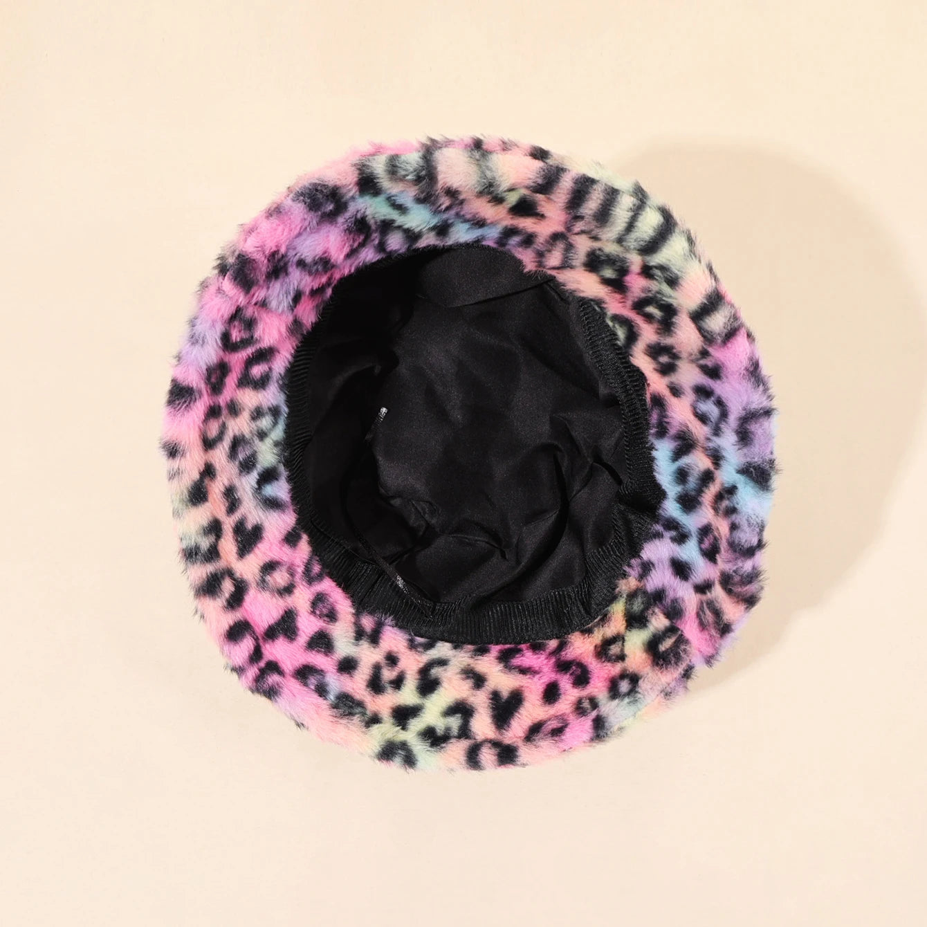 Leopard Plush Autumn Winter Fisherman Bucket Hat