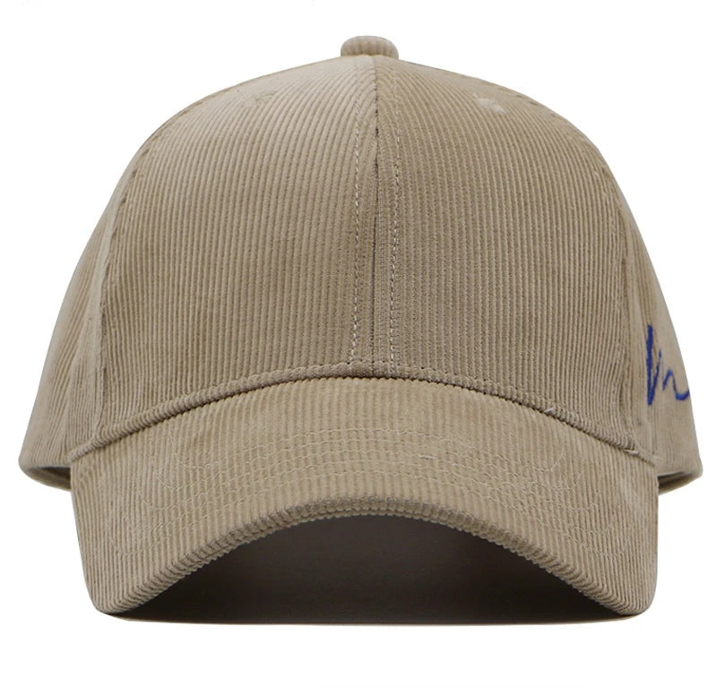 Oversize Corduroy Big Head Baseball Cap