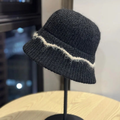Wool Knitted Warm Autumn Winter Bucket Hat