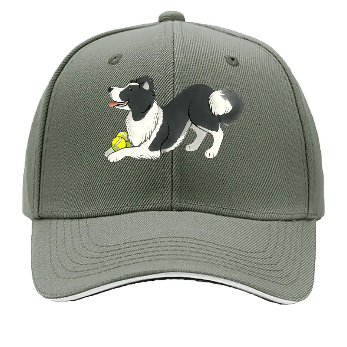 Border Collie Lightweight Breathable Sandwich Baseball Cap