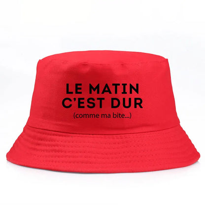 Reversible Funny Streetwear Bob Le Matin Bucket Hat