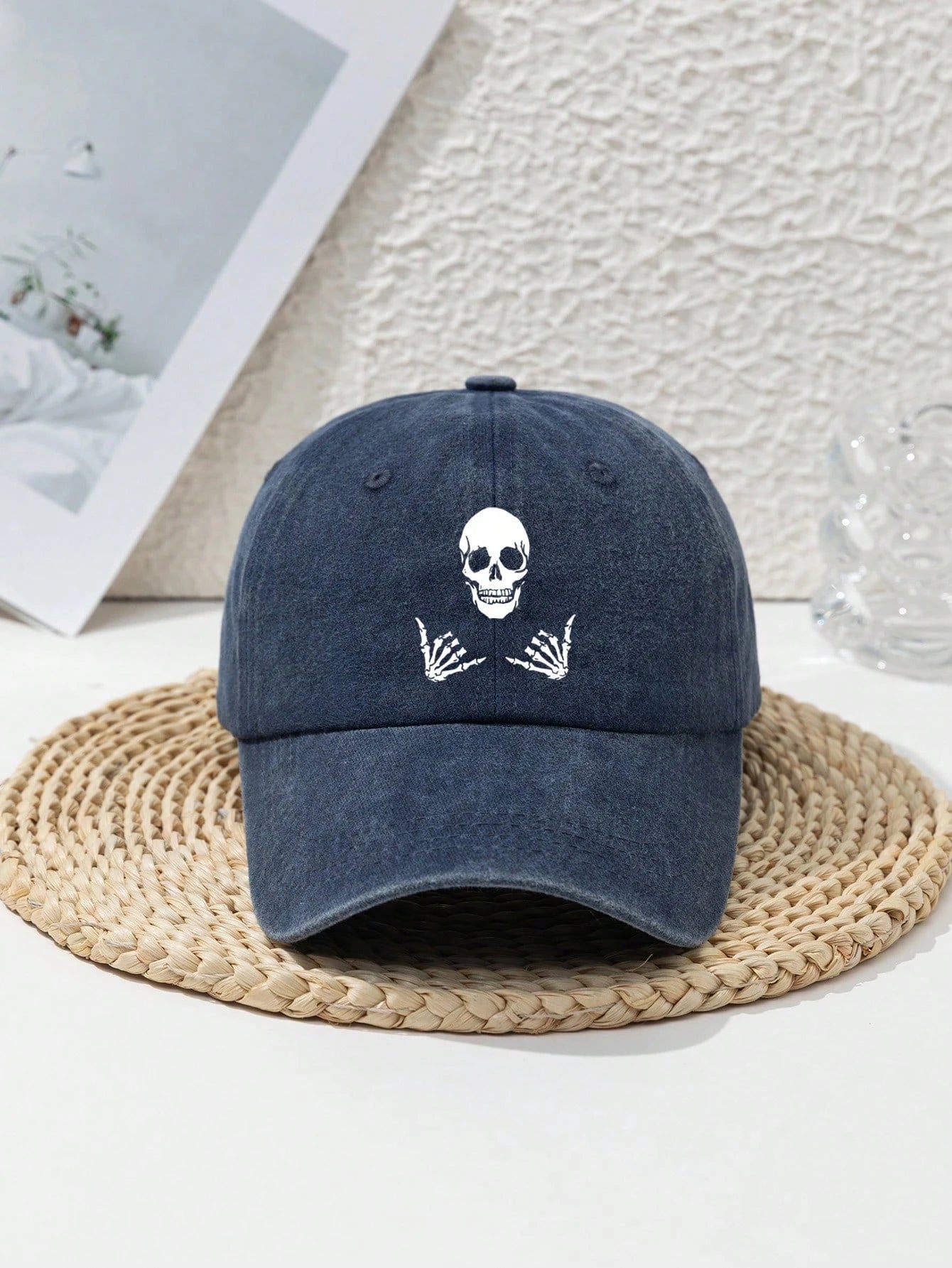 Skull Print Duckbill Baseball Cap