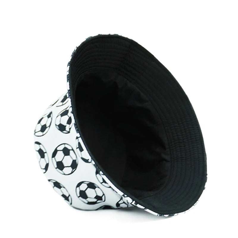 Double Sided Cartoon Sports Ball Bucket Hat