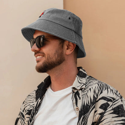 Bad Bunny Washed Denim Packable Bucket Hat
