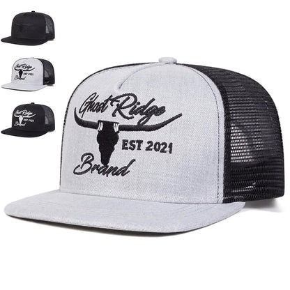 Bullhead Letter Embroidery Outdoor Snapback Cap