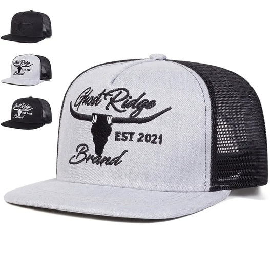 Bullhead Letter Embroidery Outdoor Snapback Cap