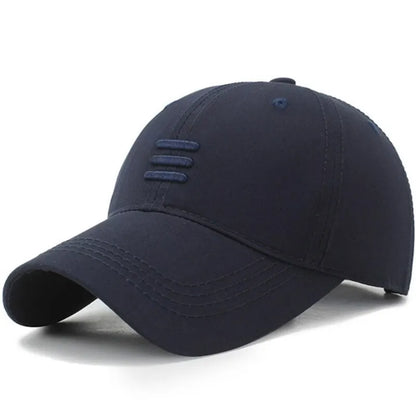 Three Lines Embroidery Adjustable Baseball Cap