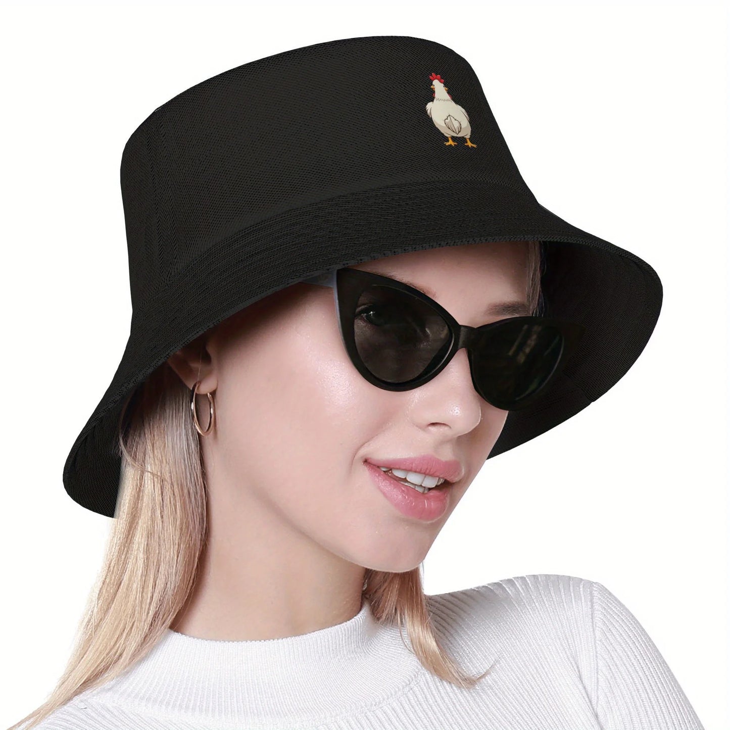 Rooster Print Fisherman Bucket Hat