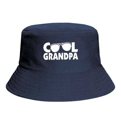 Cool Grandpa Text Bucket Hat