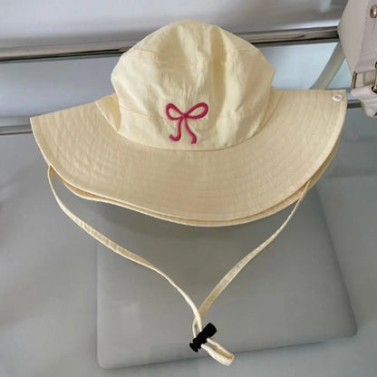Quick Dry Bow Strap Bucket Hat