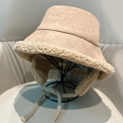 Japanese Double Sided Lamb Wool Bucket Hat