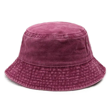 Vintage Washed Denim Foldable Bucket Hat