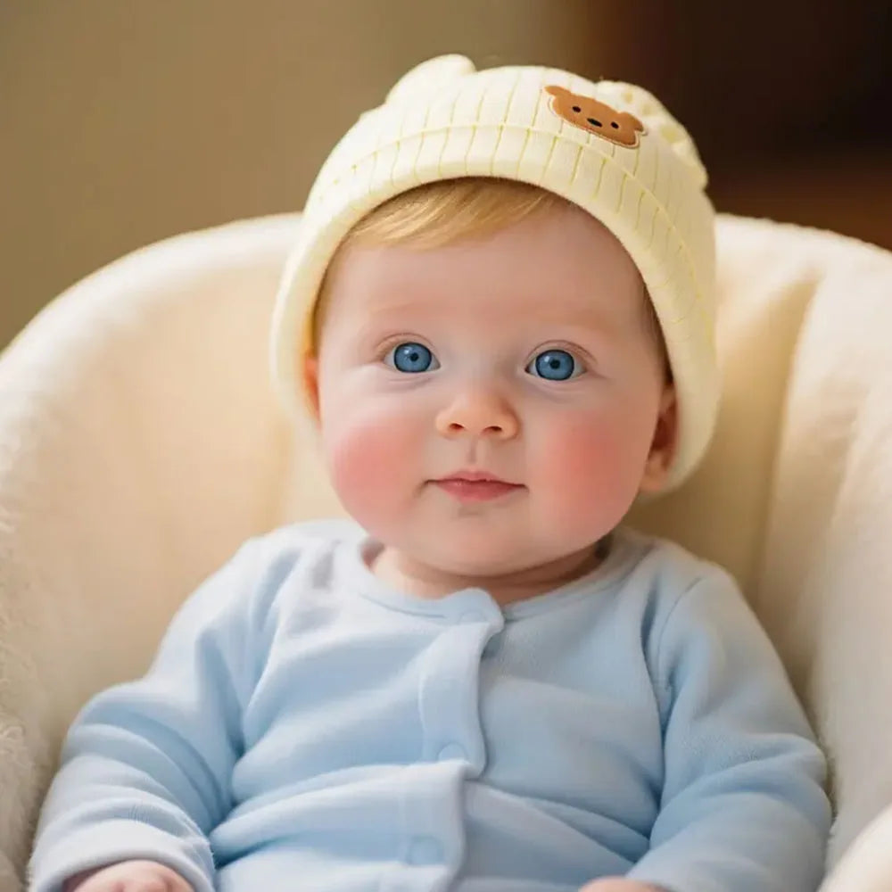 Toddler Bear Ear Cotton Winter Bucket Hat