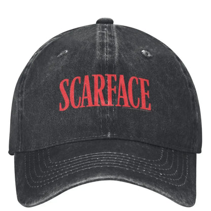 Scarface Red Vintage Distressed Baseball Cap