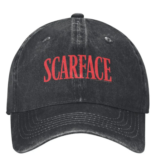 Scarface Red Vintage Distressed Baseball Cap