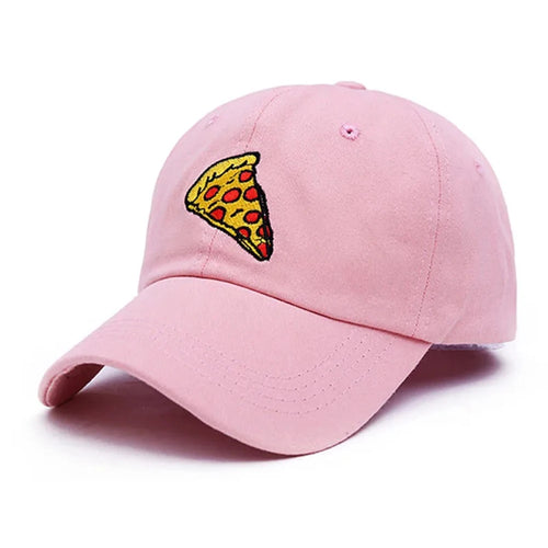 Unisex Pizza Embroidery Adjustable Dad Baseball Cap