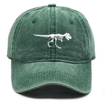 Skeleton Dinosaur Print Retro Adjustable Baseball Cap