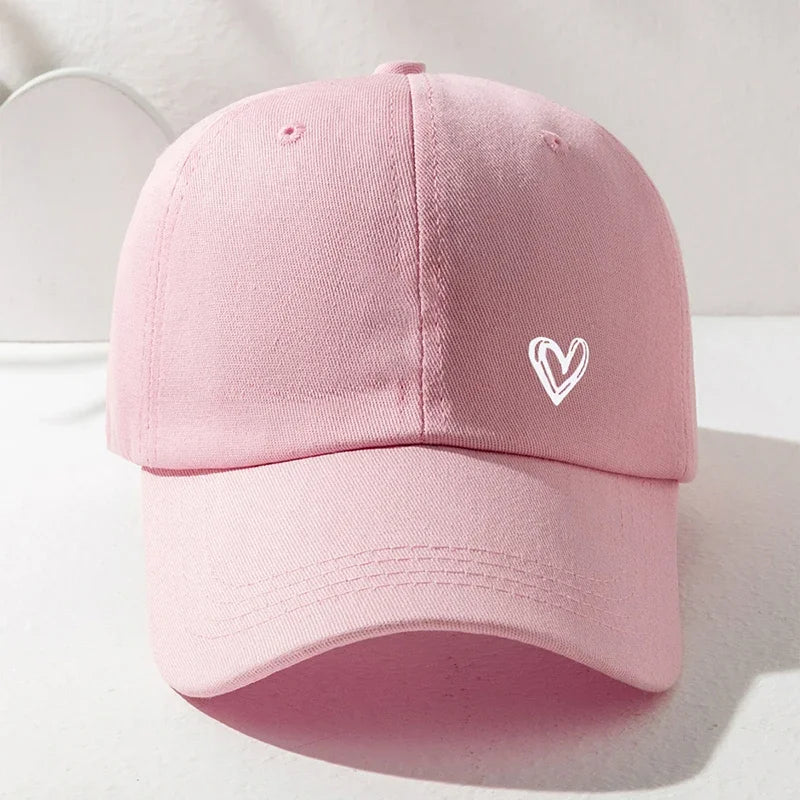 Korean Love Embroidered Sun Visor Baseball Cap