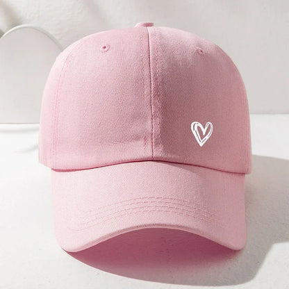 Korean Love Embroidered Sun Visor Baseball Cap