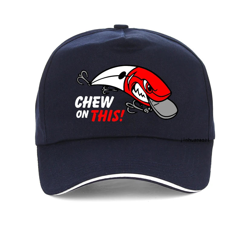 Cartoon Fishbone Funny Outdoor Baseball Cap