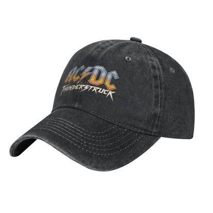 ACDC Thunderstruck Distressed Washed Unisex Baseball Cap