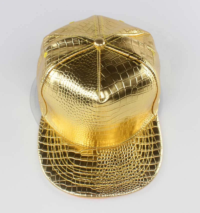 Shiny Crocodile Leather PU Hip Hop Snapback Cap