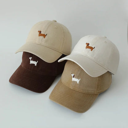 Dachshund Embroidery Outdoor Leisure Baseball Cap