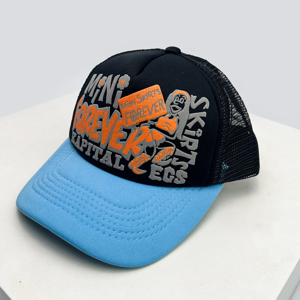 American Graffiti Letter Colorblock Trucker Baseball Cap