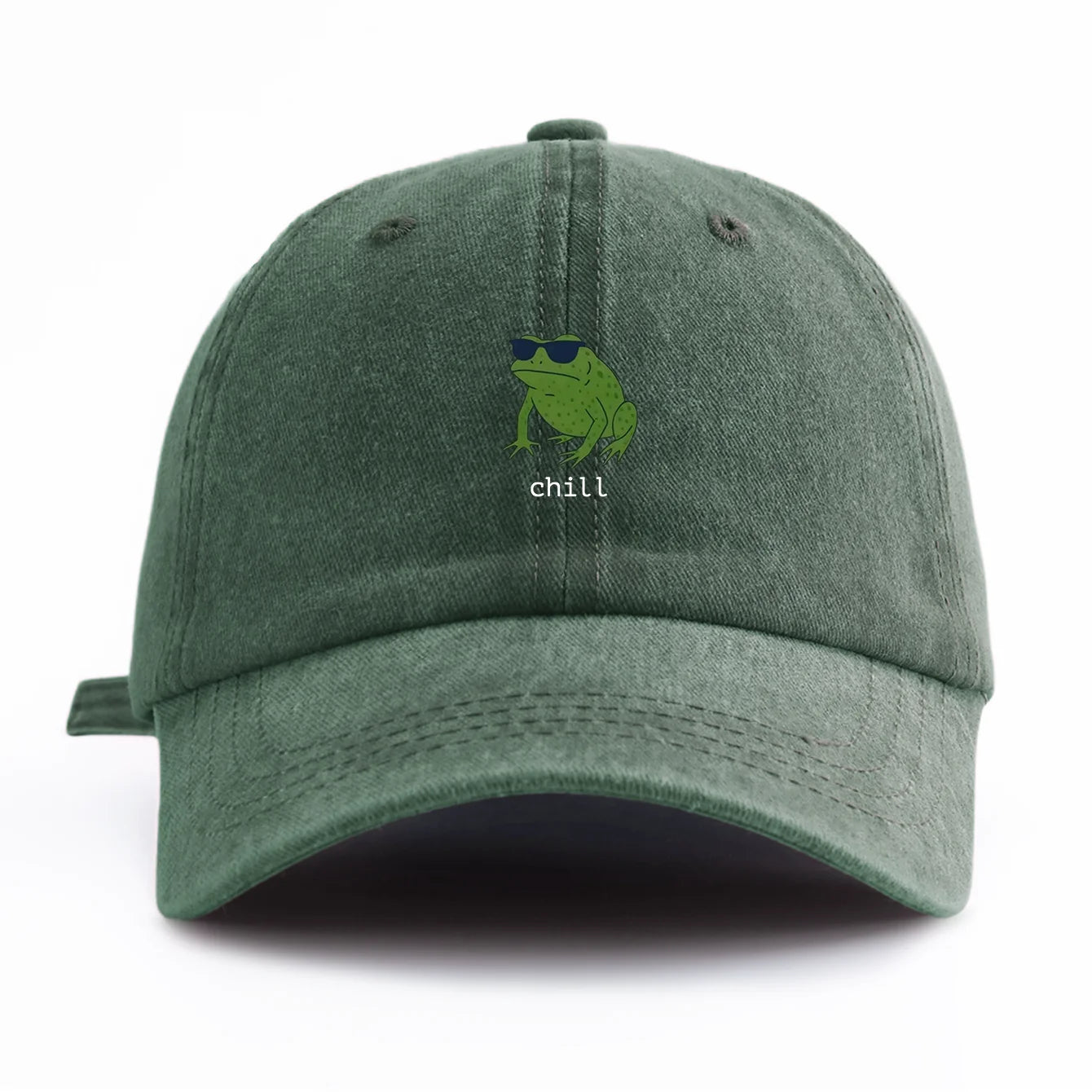 Chill Print Minimalist Retro Washed Baseball Cap