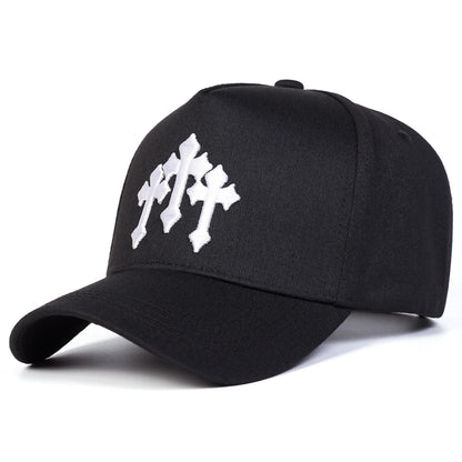 Unisex Cross Embroidered Casual Outdoor Baseball Cap
