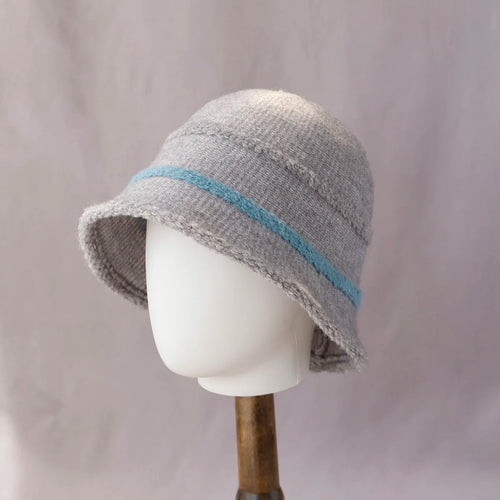 Striped Wool Knitted Bucket Hat