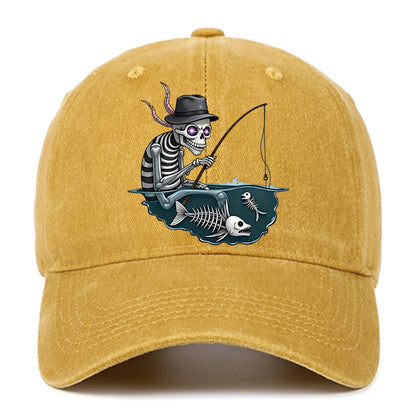 Skull Print Baseball Cap