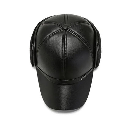 Soft Leather Warm Winter Baseball Hat