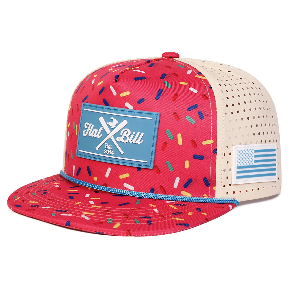 Unisex FLAT BILL EST Embroidery Hip-hop Net Hats