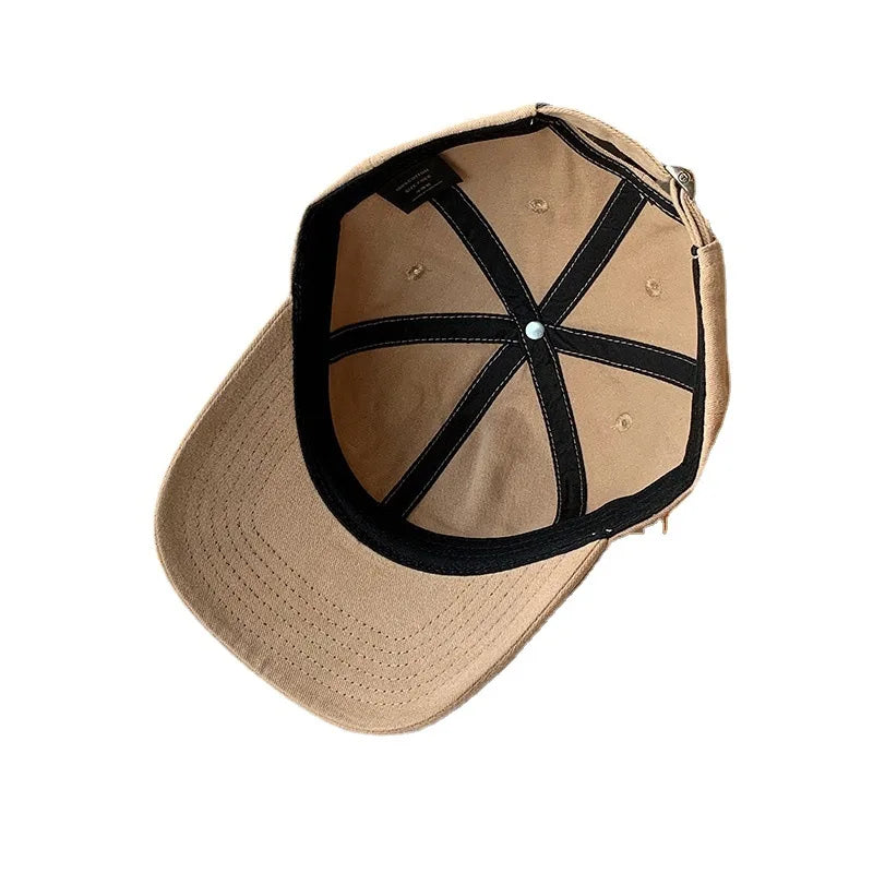 Korean Style Solid Embroidered Baseball Cap