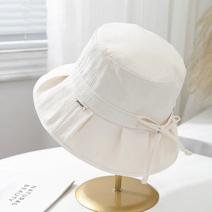 Women's Bucket Hat With Bow Adjustable